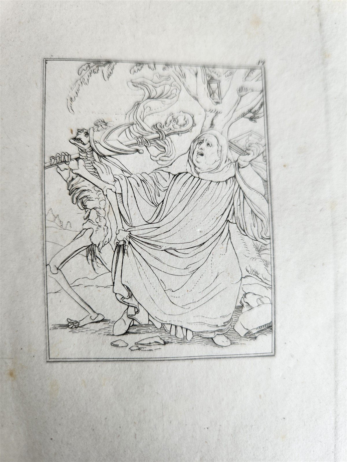 1831 DANCE of DEATH POEM 48 ETCHINGS by HOLBEIN antique Der Todtentanz Bechstein