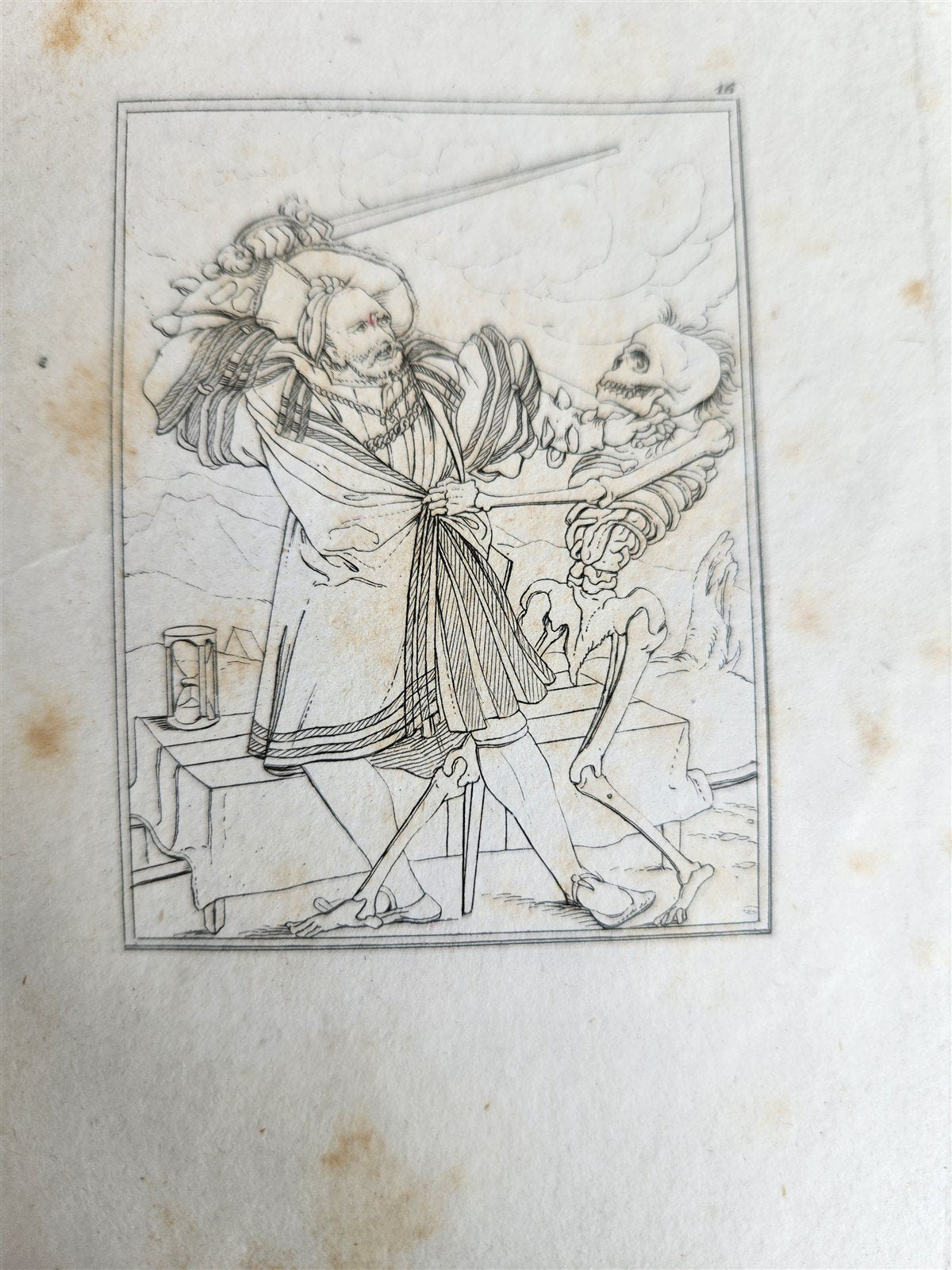 1831 DANCE of DEATH POEM 48 ETCHINGS by HOLBEIN antique Der Todtentanz Bechstein