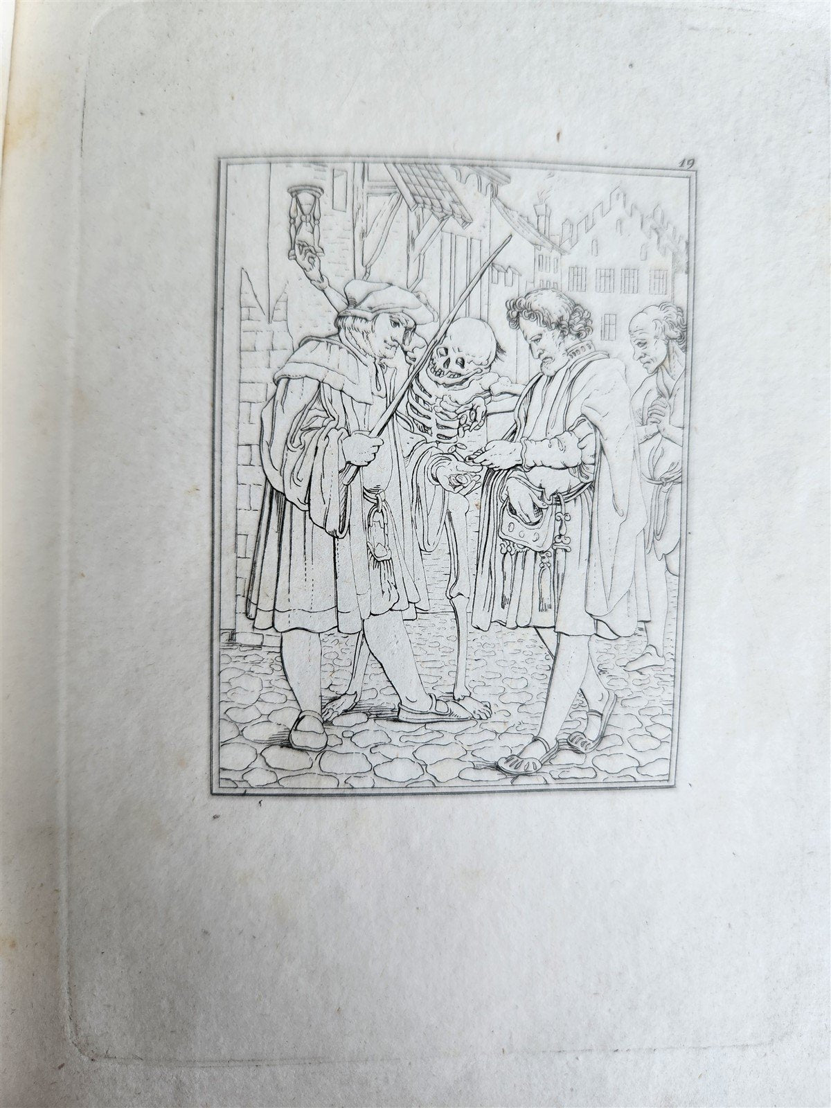 1831 DANCE of DEATH POEM 48 ETCHINGS by HOLBEIN antique Der Todtentanz Bechstein