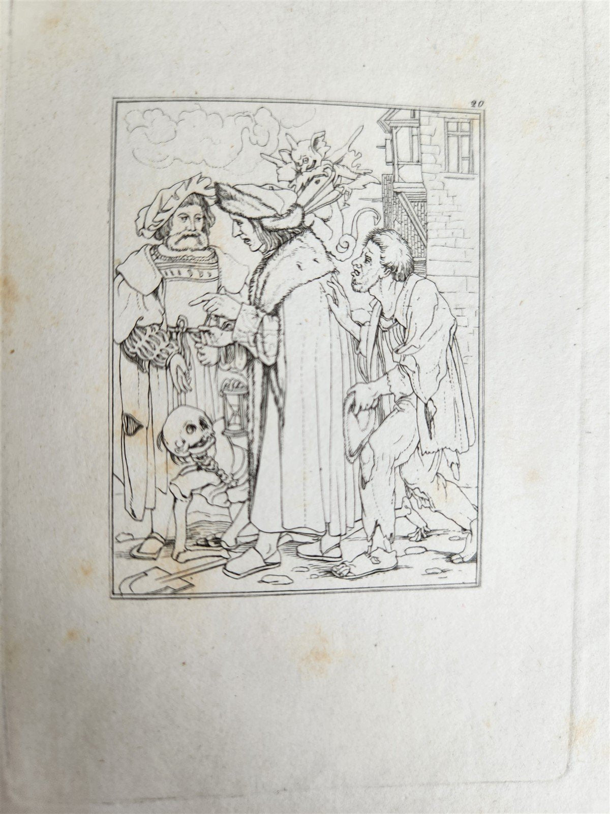 1831 DANCE of DEATH POEM 48 ETCHINGS by HOLBEIN antique Der Todtentanz Bechstein