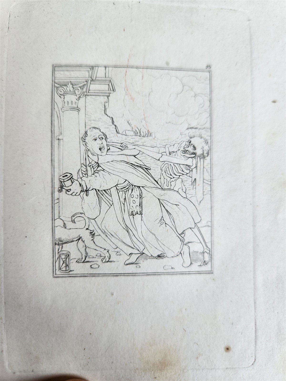 1831 DANCE of DEATH POEM 48 ETCHINGS by HOLBEIN antique Der Todtentanz Bechstein