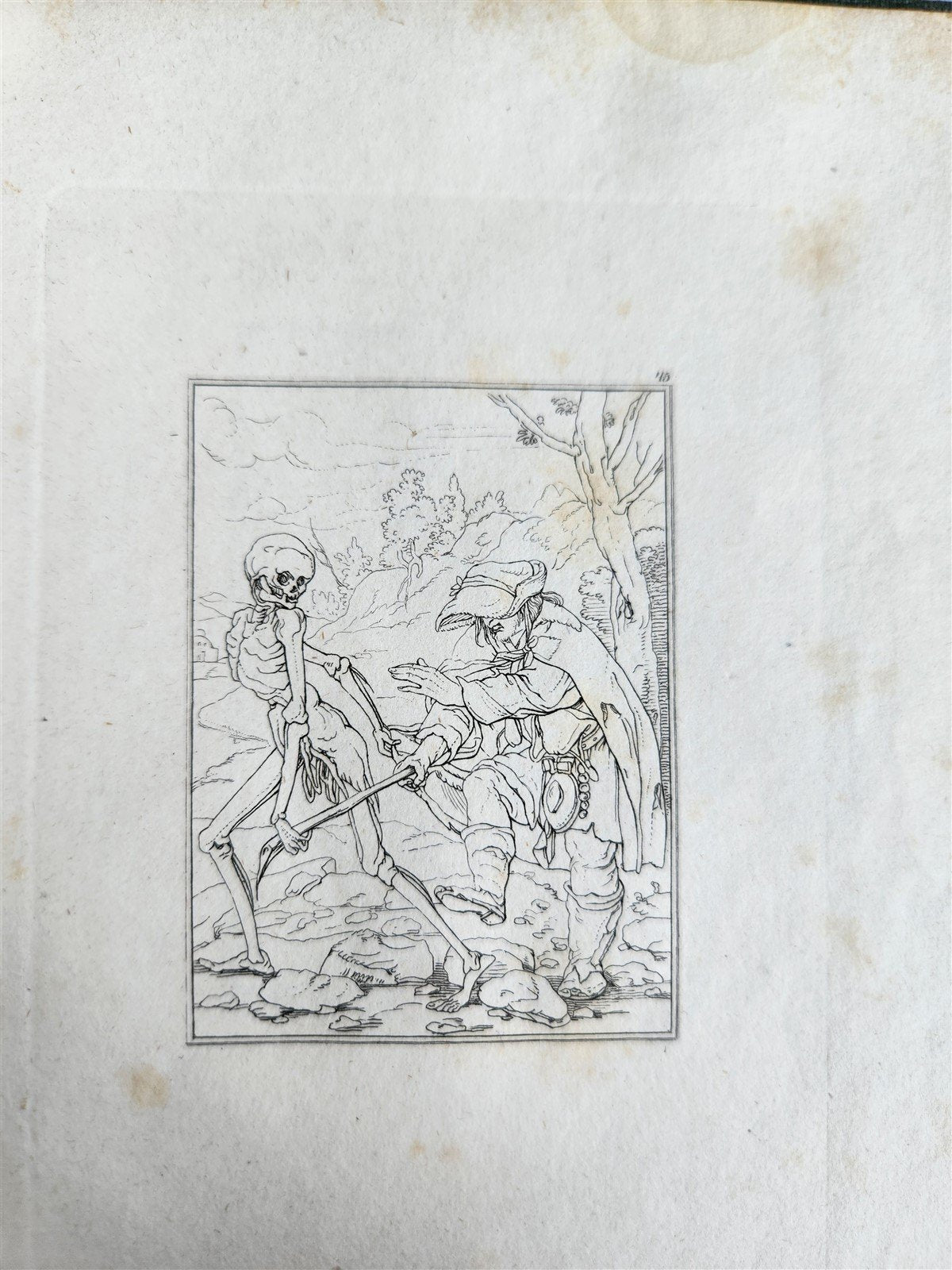 1831 DANCE of DEATH POEM 48 ETCHINGS by HOLBEIN antique Der Todtentanz Bechstein