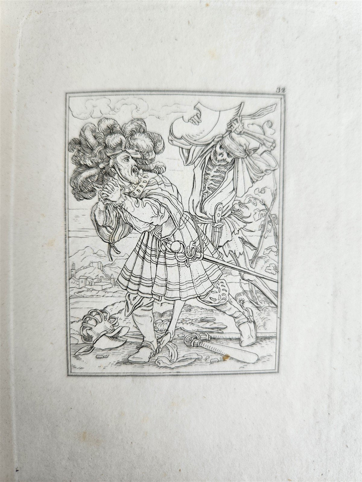 1831 DANCE of DEATH POEM 48 ETCHINGS by HOLBEIN antique Der Todtentanz Bechstein