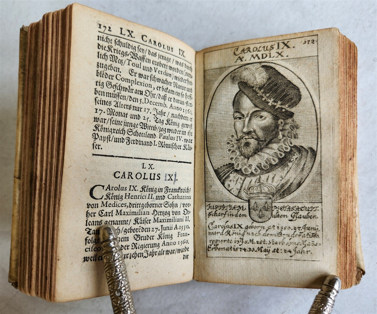 1671 LIFE REIGN & DEATH of KINGS of FRANCE antique ILLUSTRATED w/ 66 PPORTRAITS