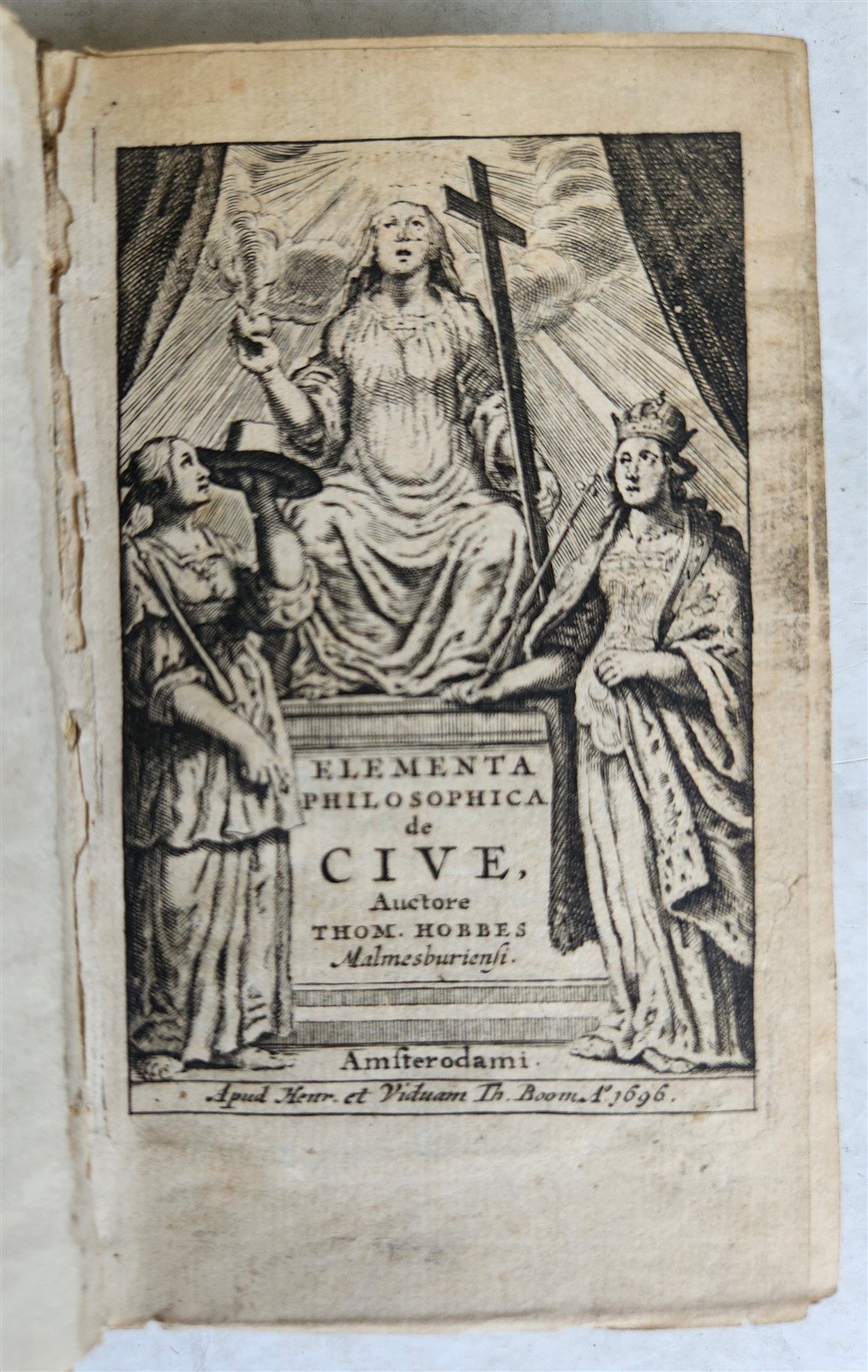 1696 POLITICAL PHILOSOPHY antique Elementa philosophica de cive by THOMAS HOBBES