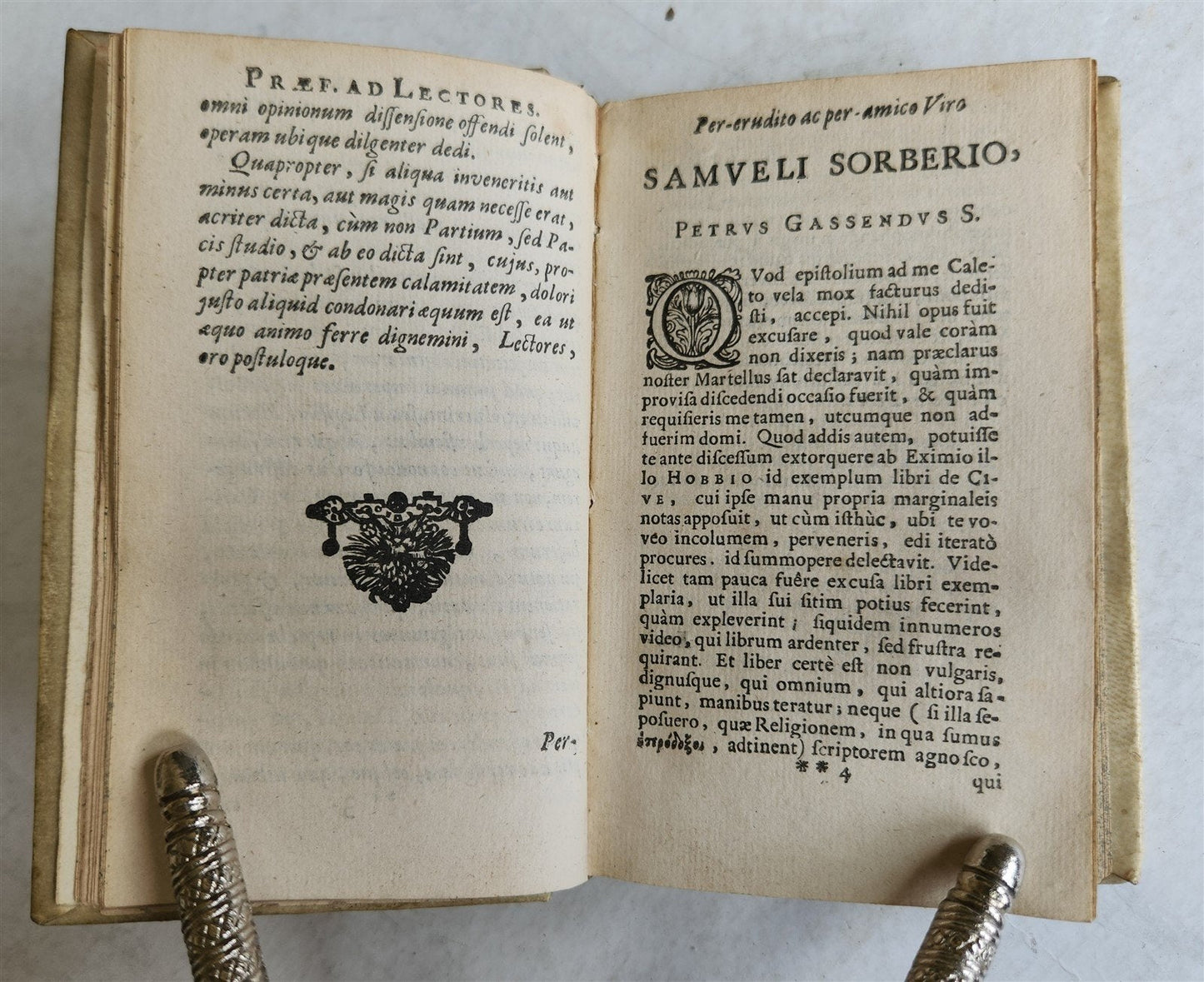 1696 POLITICAL PHILOSOPHY antique Elementa philosophica de cive by THOMAS HOBBES