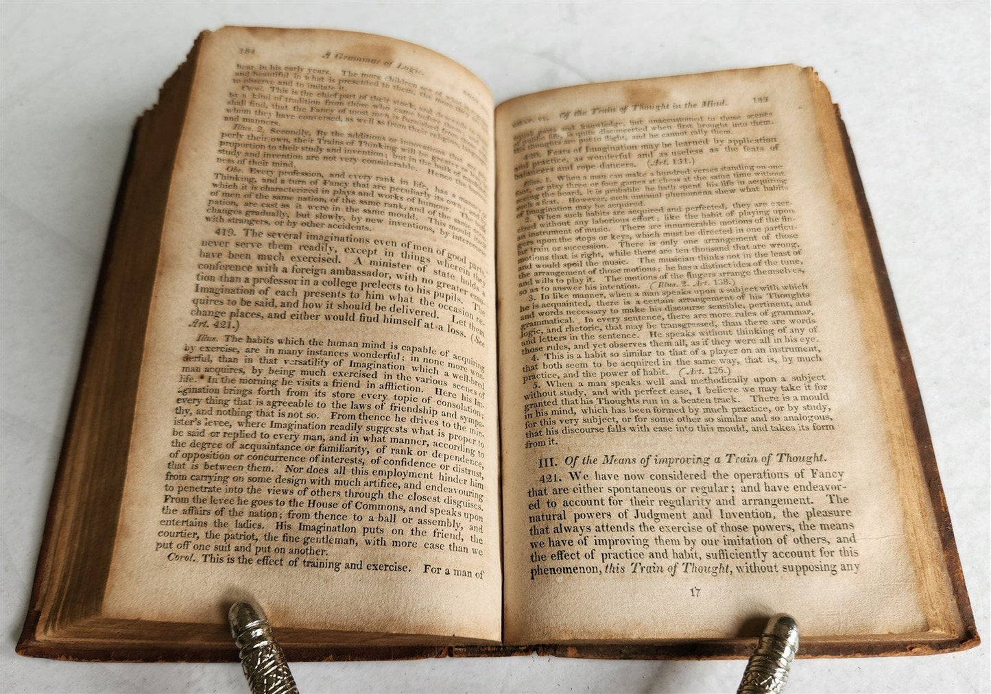 1822 GRAMMAR of LOGIC & INTELLECTUAL PHILOSOPHY antique AMERICANA