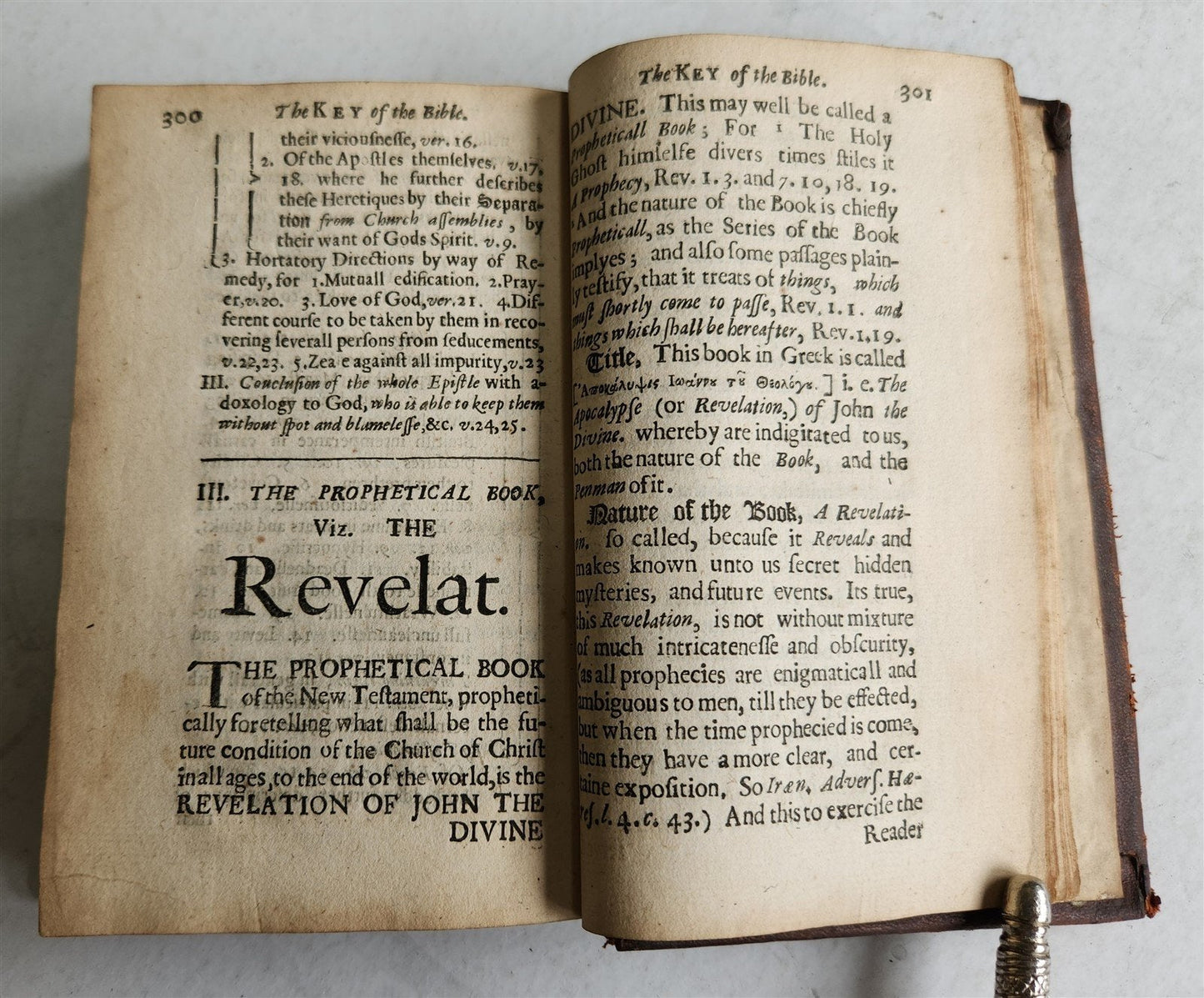 1648 Key of the Bible unlocking richest Treasury of Holy Scriptures antique