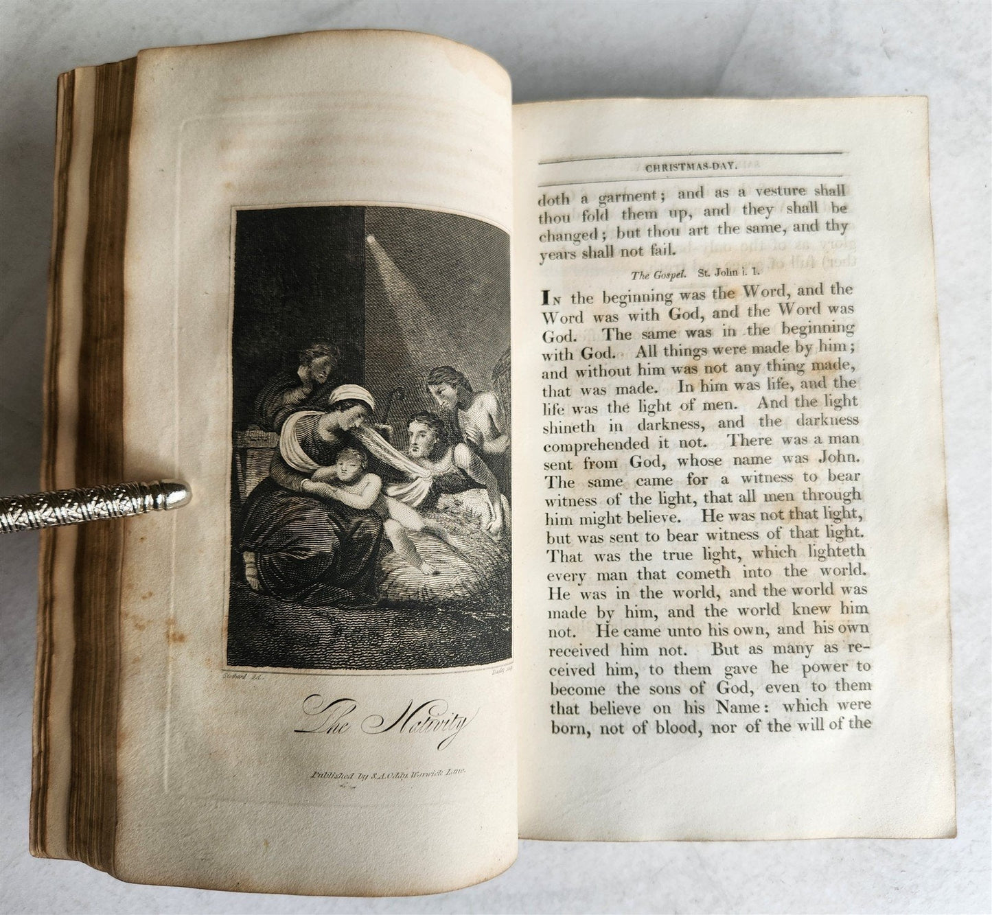 1818 BOOK of COMMON PRAYER antique ORIGINAL BEAUTIFUL BINDING illustrated