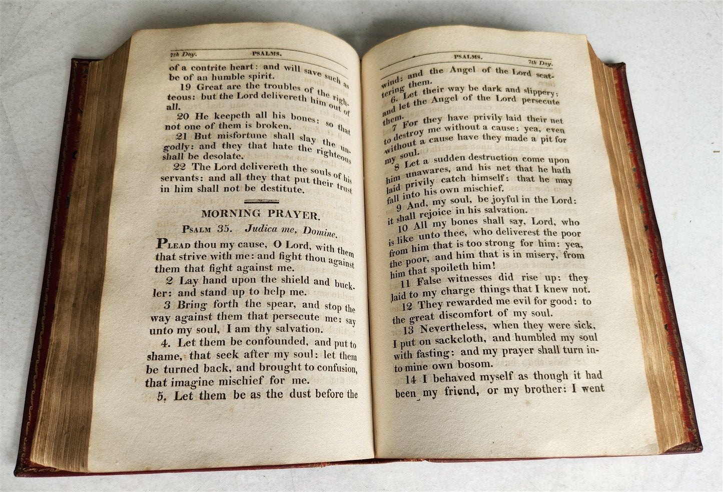 1818 BOOK of COMMON PRAYER antique ORIGINAL BEAUTIFUL BINDING illustrated