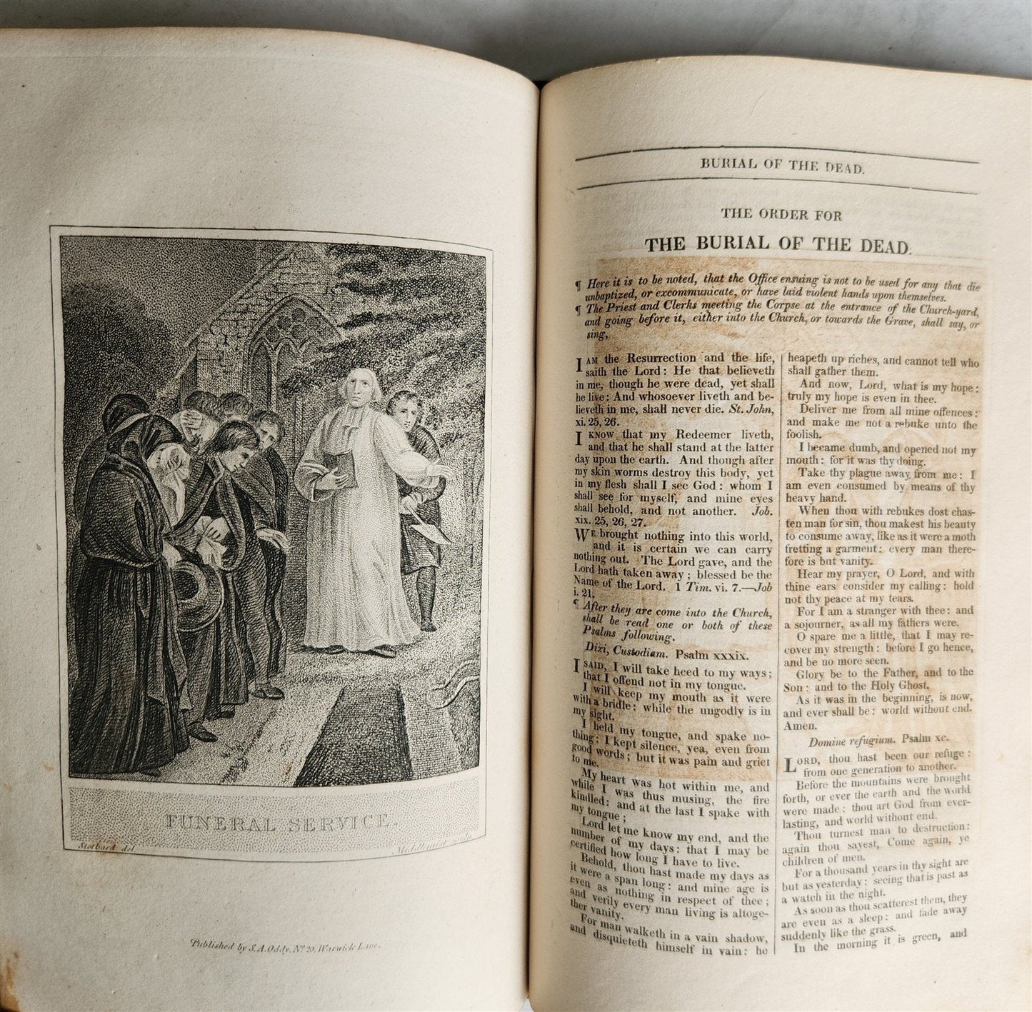 1818 BOOK of COMMON PRAYER antique ORIGINAL BEAUTIFUL BINDING illustrated