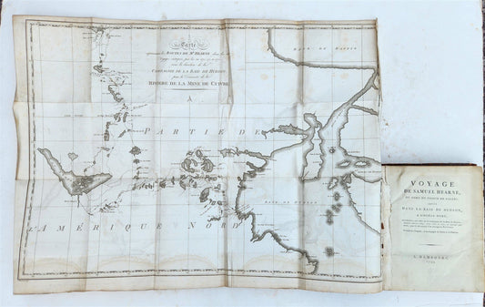 1799 Voyage de Samuel Hearne antique ILLUSTRATED w/ MAP & PLATES AMERICANA