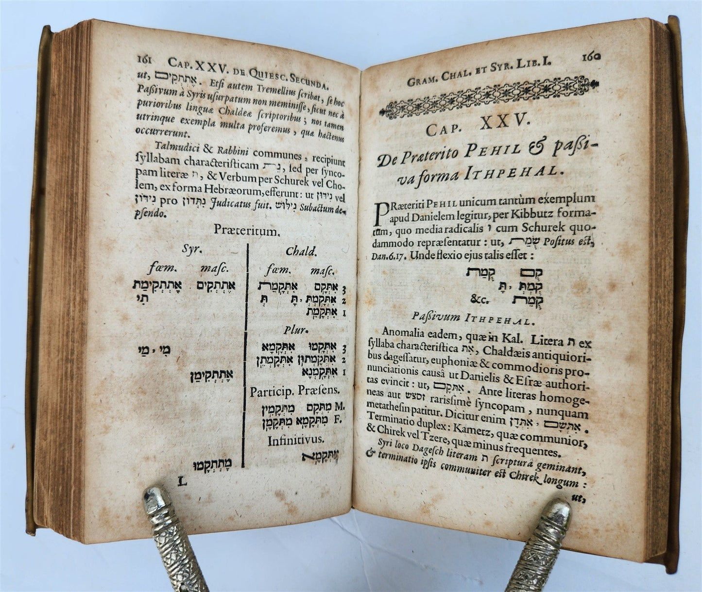 1650 Grammaticae Chaldaicae et Syriacæ by BUXTORF antique Judaica VELLUM BOUND