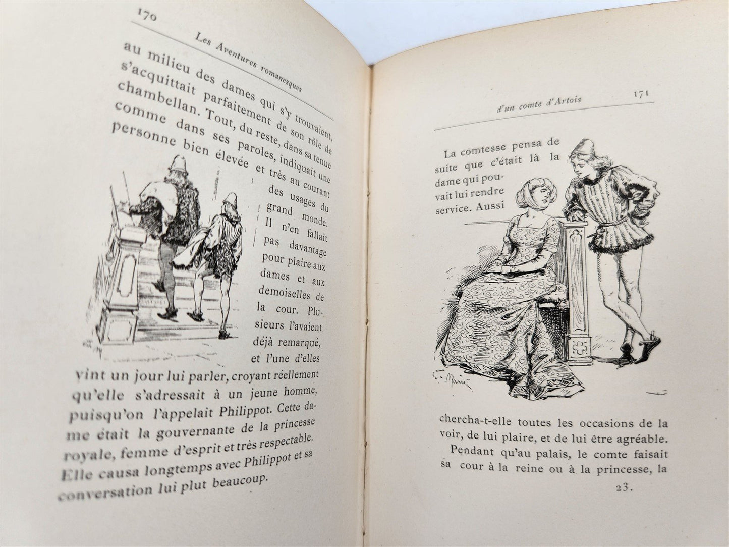 1883 ROMANTIC ADVENTURES of COUNT D'ARTOIS antique ILLUSTRATED fine binding