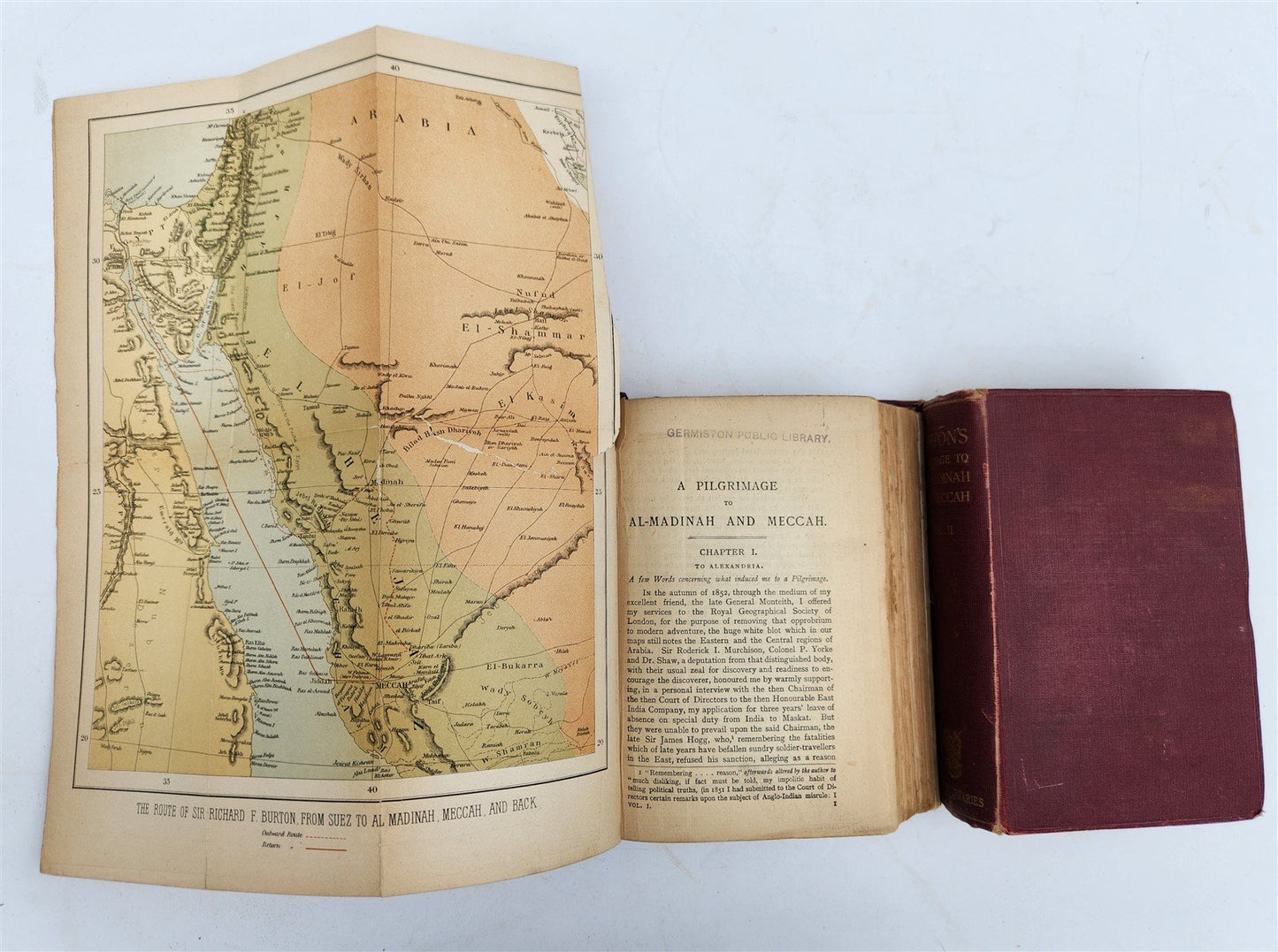 1907 Narrative of Pilgrimage to Al-Madinah & Mecca 2 VOLUMES antique ILLUSTRATED