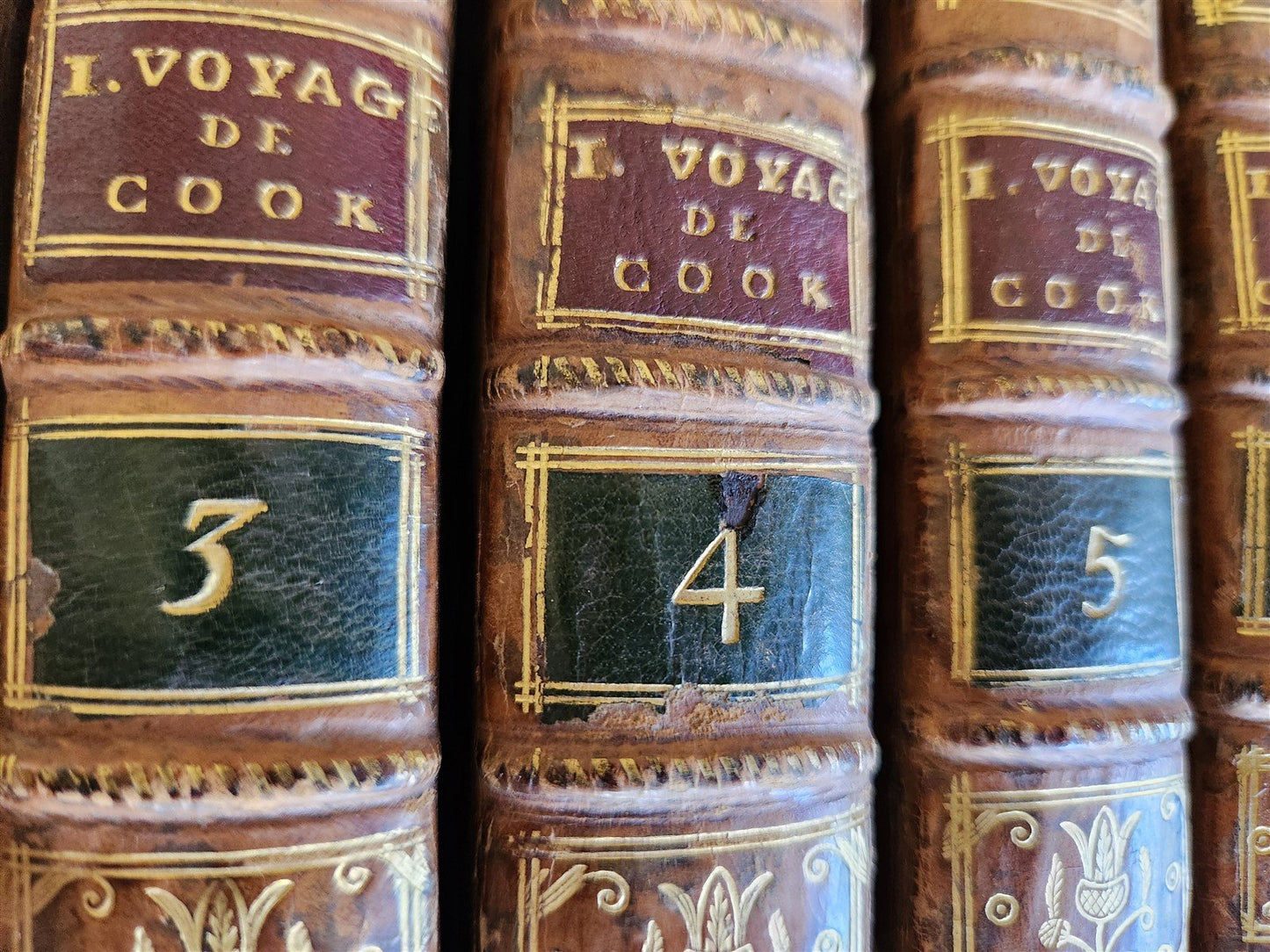 1778 SECOND VOYAGE of CAPTAIN COOK 6 volumes in FRENCH antique