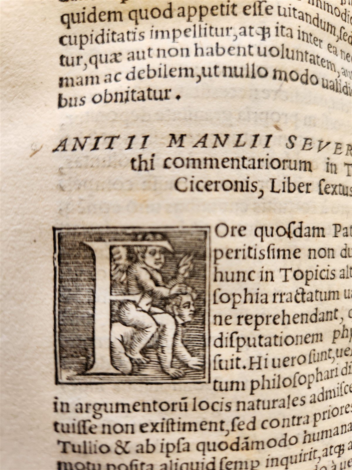 1546 PHILOSOPHY Anitii Manlii Seuerini Boethi Latinorum ILLUSTRATED antique