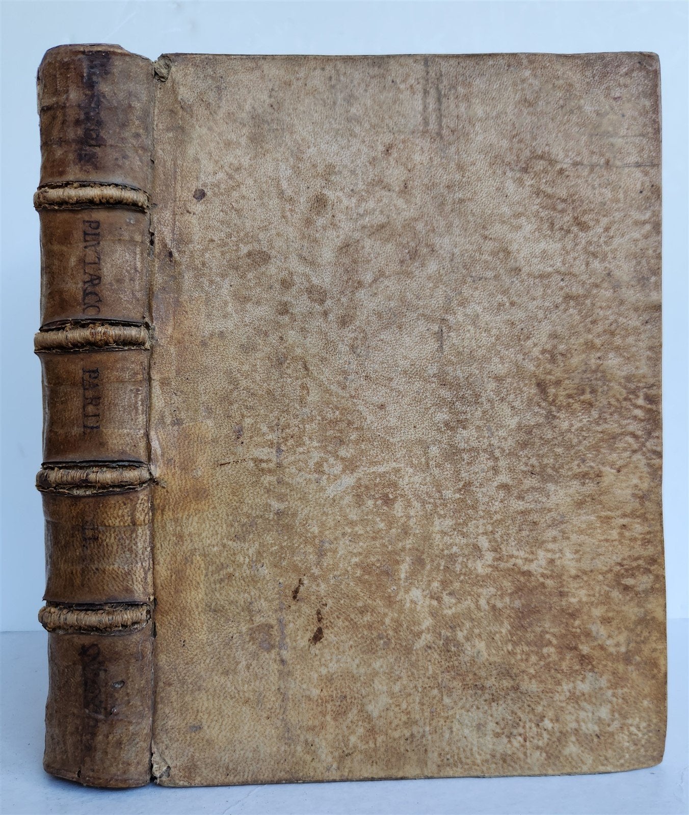 1607 PLUTARCH LIVES of ILLUSTRIOUS GREEKS & ROMANS antique VELLUM ILLUSTRATED