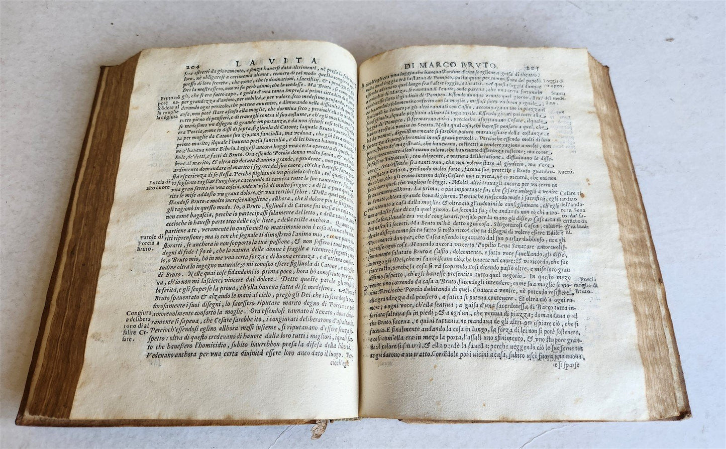 1607 PLUTARCH LIVES of ILLUSTRIOUS GREEKS & ROMANS antique VELLUM ILLUSTRATED