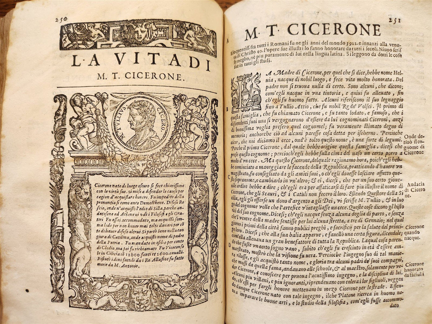 1607 PLUTARCH LIVES of ILLUSTRIOUS GREEKS & ROMANS antique VELLUM ILLUSTRATED