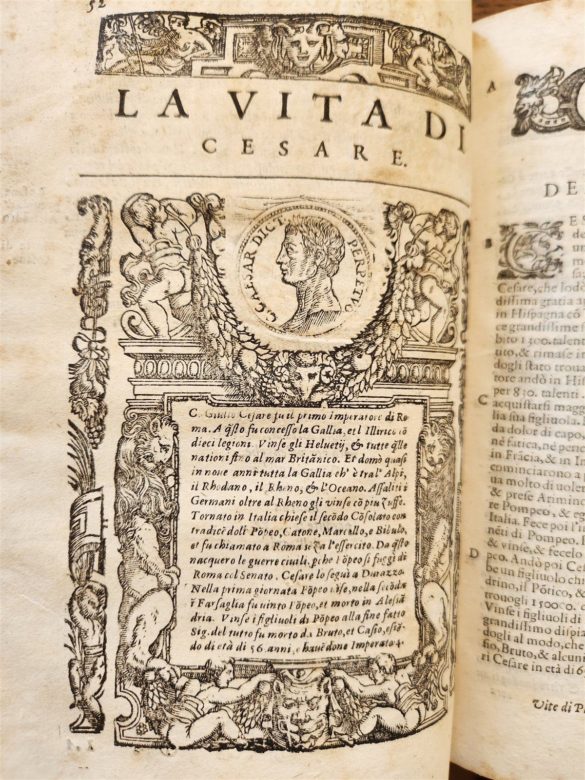 1607 PLUTARCH LIVES of ILLUSTRIOUS GREEKS & ROMANS antique VELLUM ILLUSTRATED