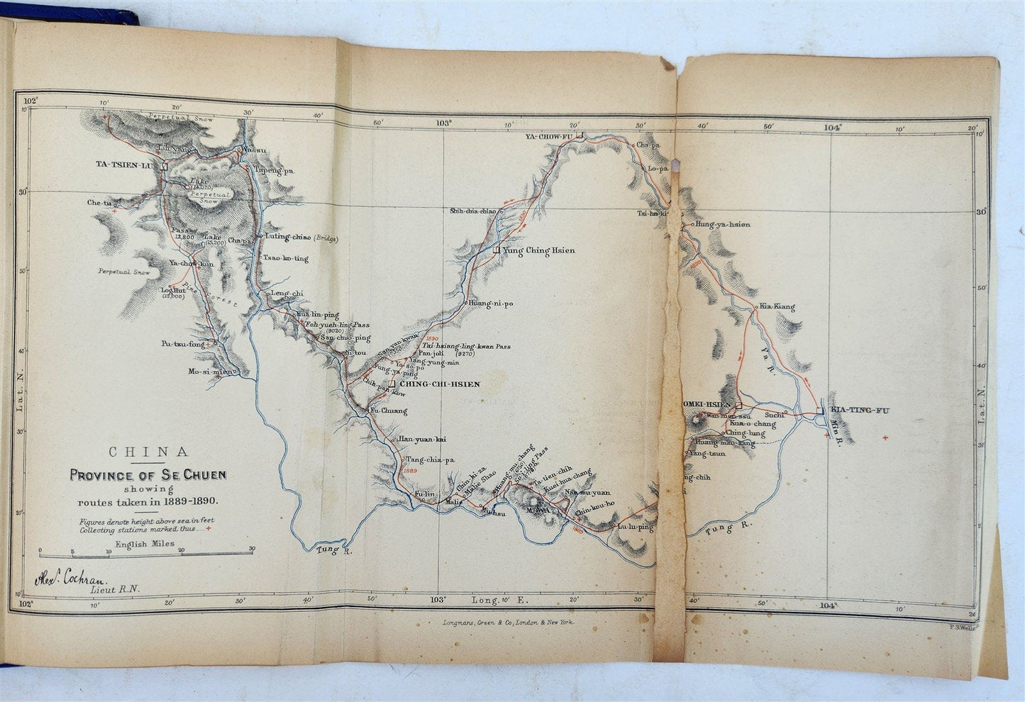 1892 SNOWS of TIBET THROUGH CHINA by A.E. Pratt antique ILLUSTRATED w/ map