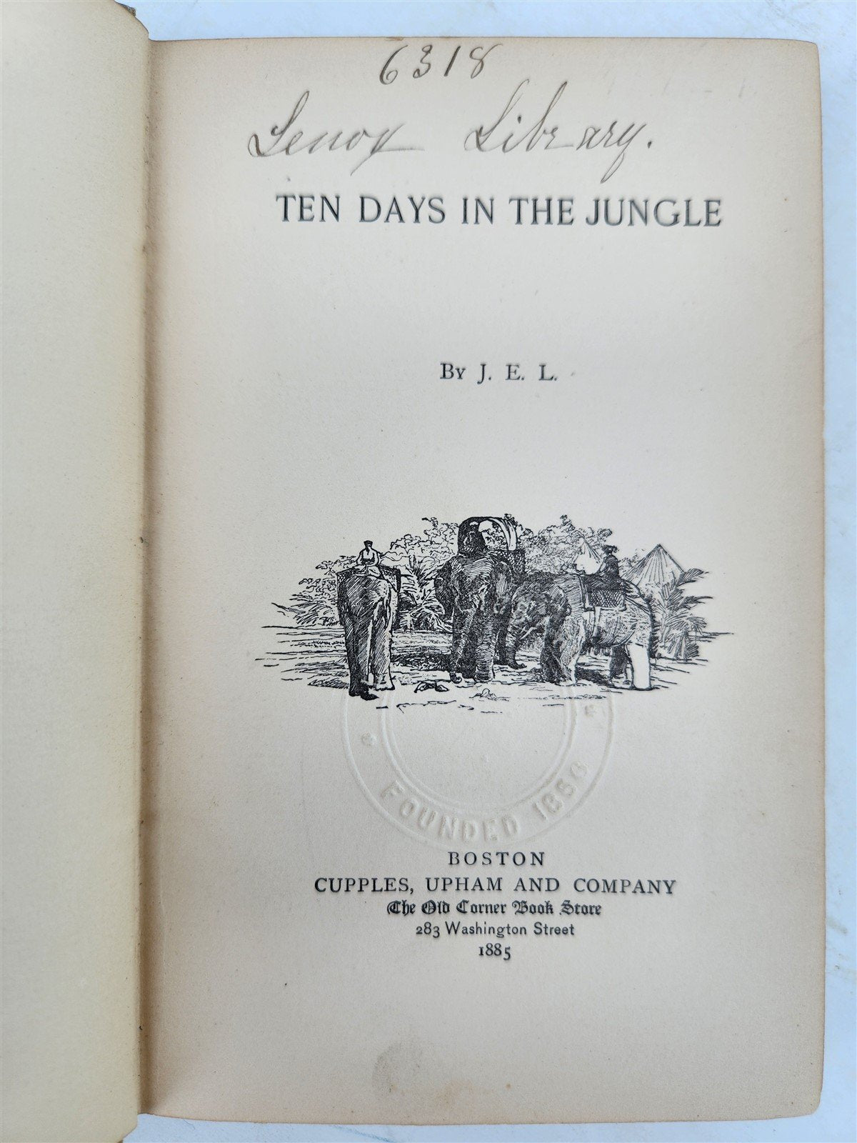 1885 Ten Days in the Jungle antique ILLUSTRATED