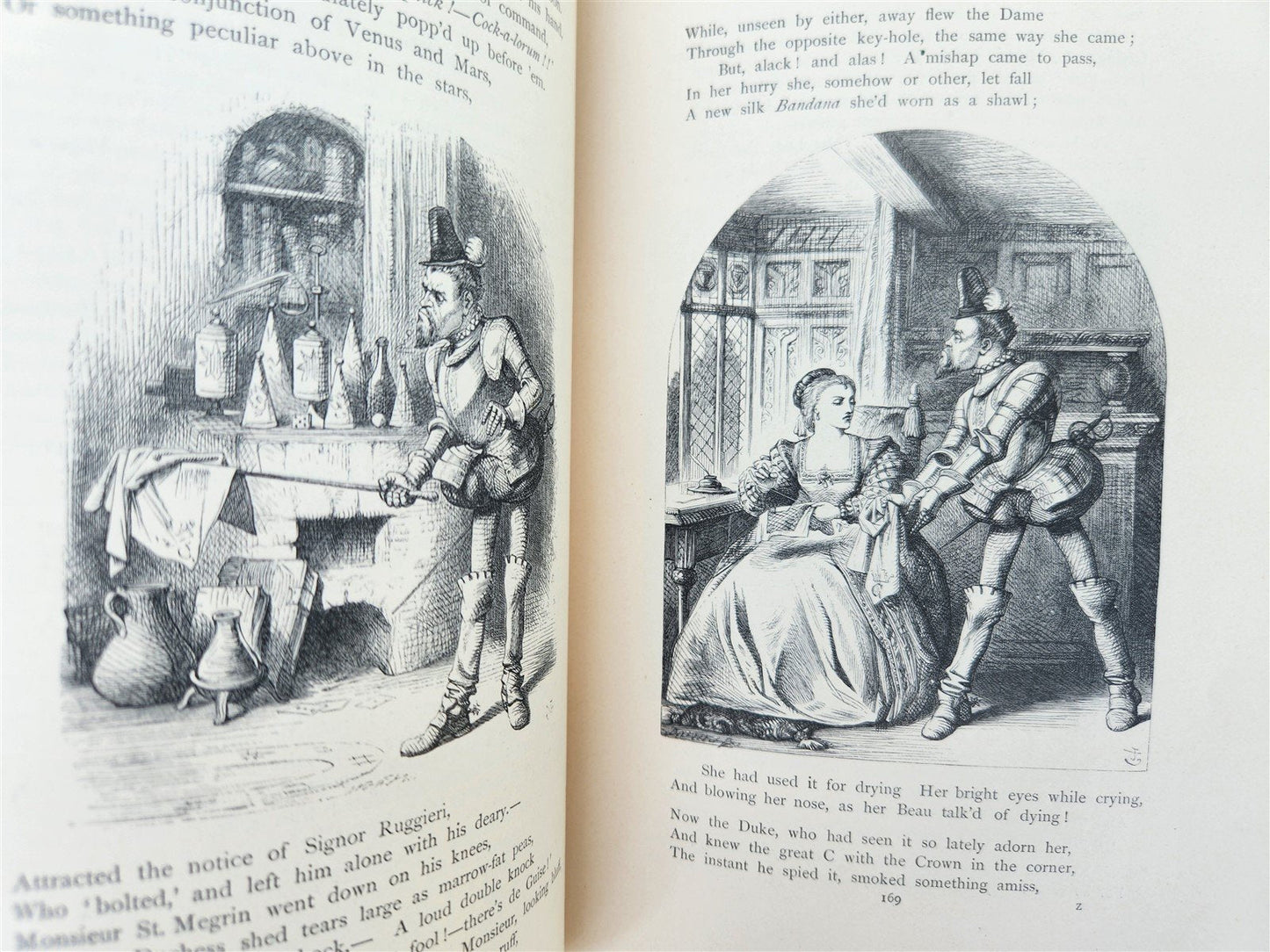 1879 INGOLSBY LEGENDS antique ILLUSTRATED by G. Cruikshank John Leech & Tenniel