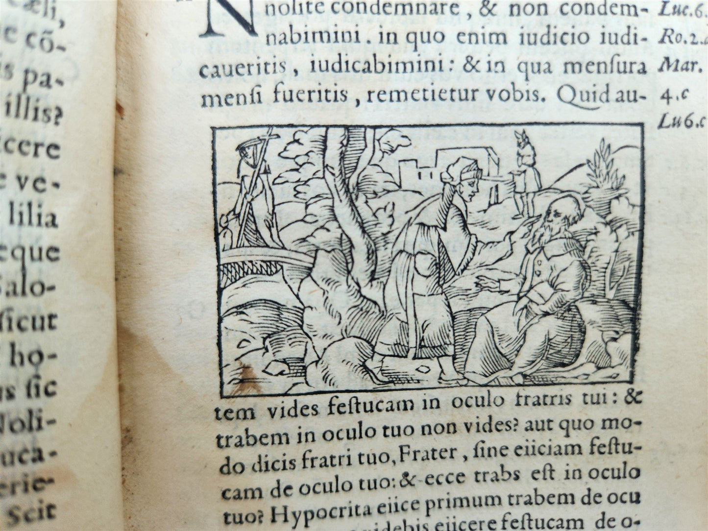16th century BIBLE in LATIN ILLUSTRATED antique pocket size NEW TESTAMENT