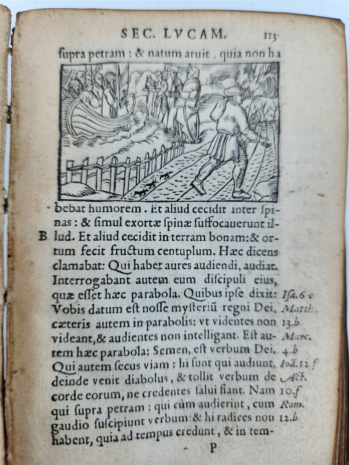 16th century BIBLE in LATIN ILLUSTRATED antique pocket size NEW TESTAMENT