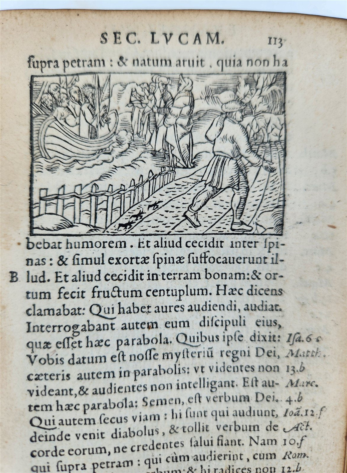 16th century BIBLE in LATIN ILLUSTRATED antique pocket size NEW TESTAMENT