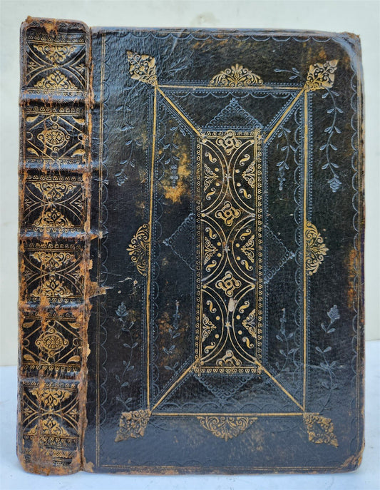 1713 BOOK of COMMON PRAYER ILLUSTRATED antique ORIGINAL BINDING by John Baskett