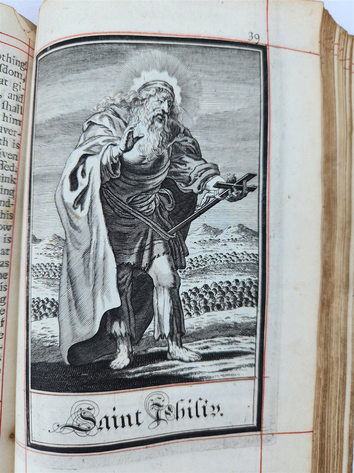 1713 BOOK of COMMON PRAYER ILLUSTRATED antique ORIGINAL BINDING by John Baskett