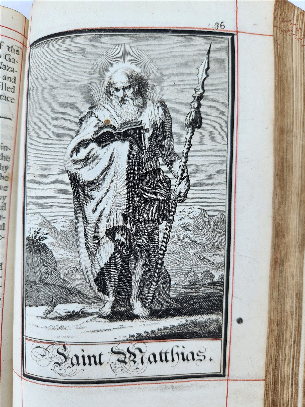 1713 BOOK of COMMON PRAYER ILLUSTRATED antique ORIGINAL BINDING by John Baskett