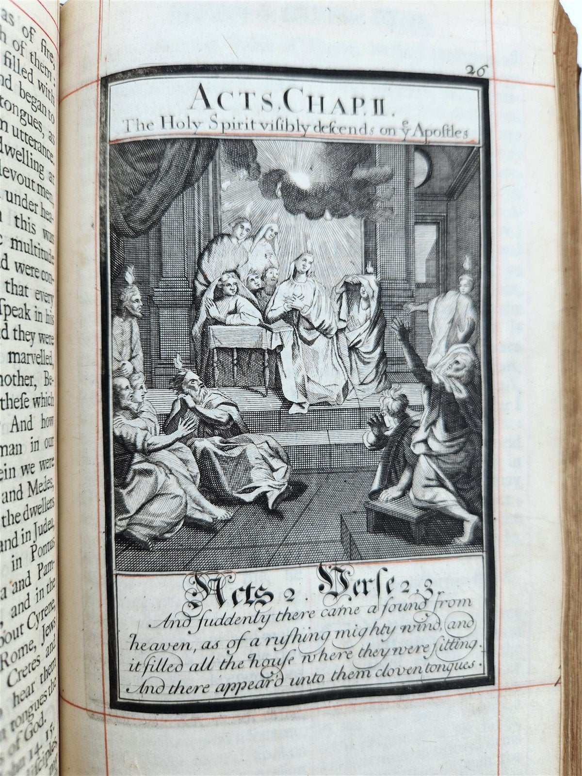 1713 BOOK of COMMON PRAYER ILLUSTRATED antique ORIGINAL BINDING by John Baskett