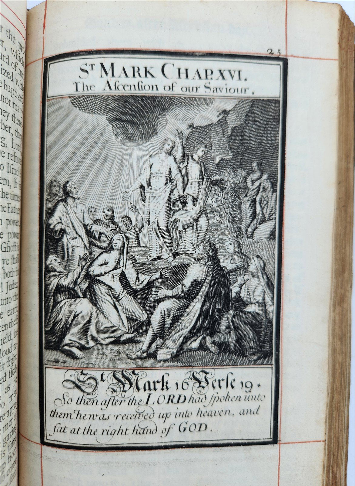 1713 BOOK of COMMON PRAYER ILLUSTRATED antique ORIGINAL BINDING by John Baskett