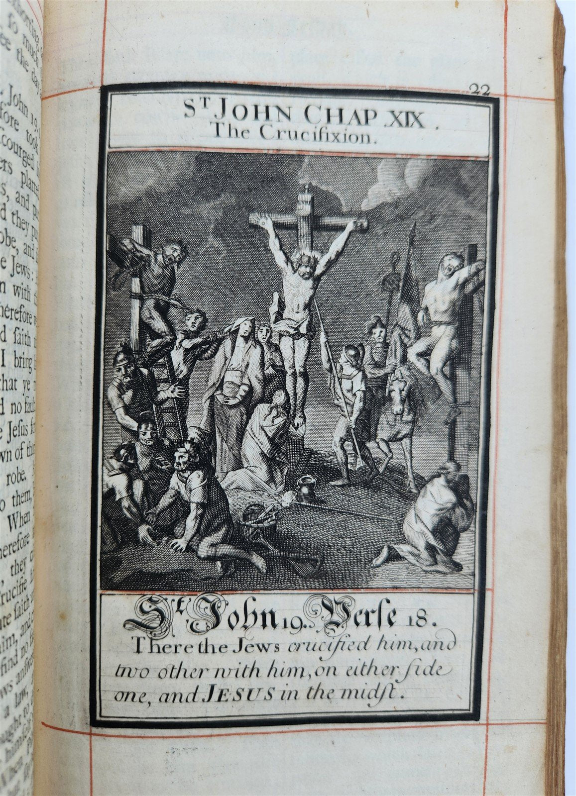 1713 BOOK of COMMON PRAYER ILLUSTRATED antique ORIGINAL BINDING by John Baskett