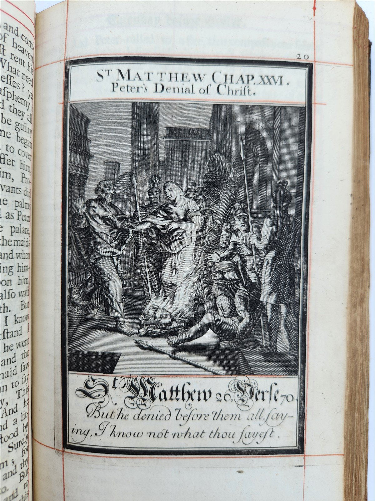 1713 BOOK of COMMON PRAYER ILLUSTRATED antique ORIGINAL BINDING by John Baskett