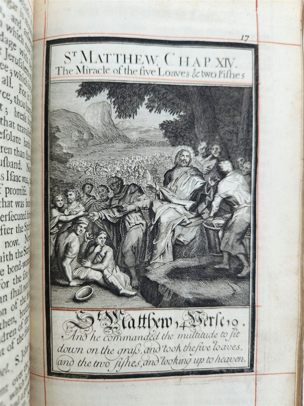 1713 BOOK of COMMON PRAYER ILLUSTRATED antique ORIGINAL BINDING by John Baskett