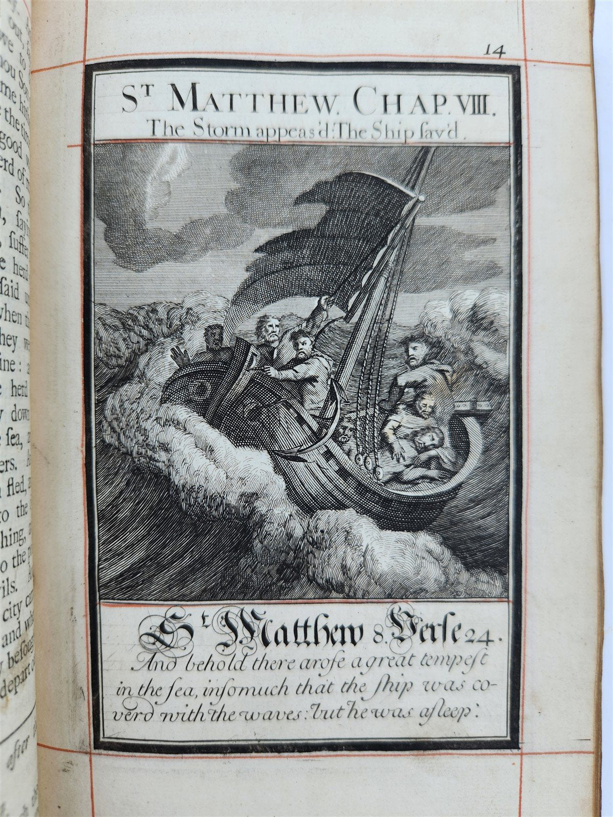 1713 BOOK of COMMON PRAYER ILLUSTRATED antique ORIGINAL BINDING by John Baskett