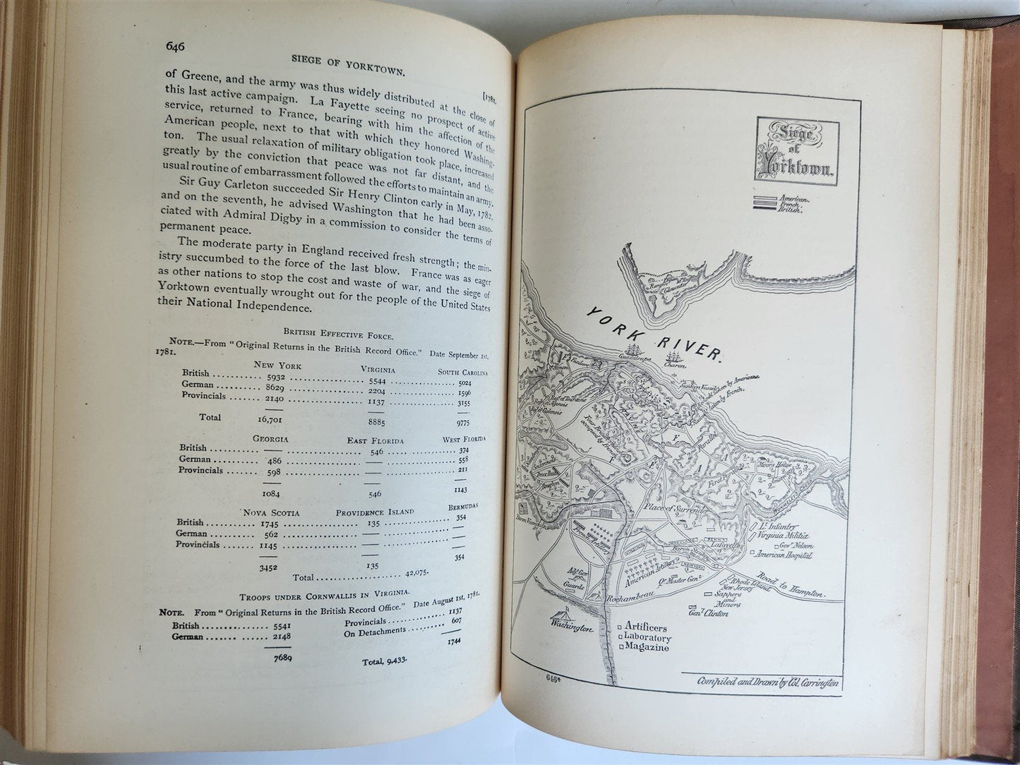 1876 BATTLES of AMERICAN REVOLUTION antique Henry Carrington ILLUSTRATED w/MAPS