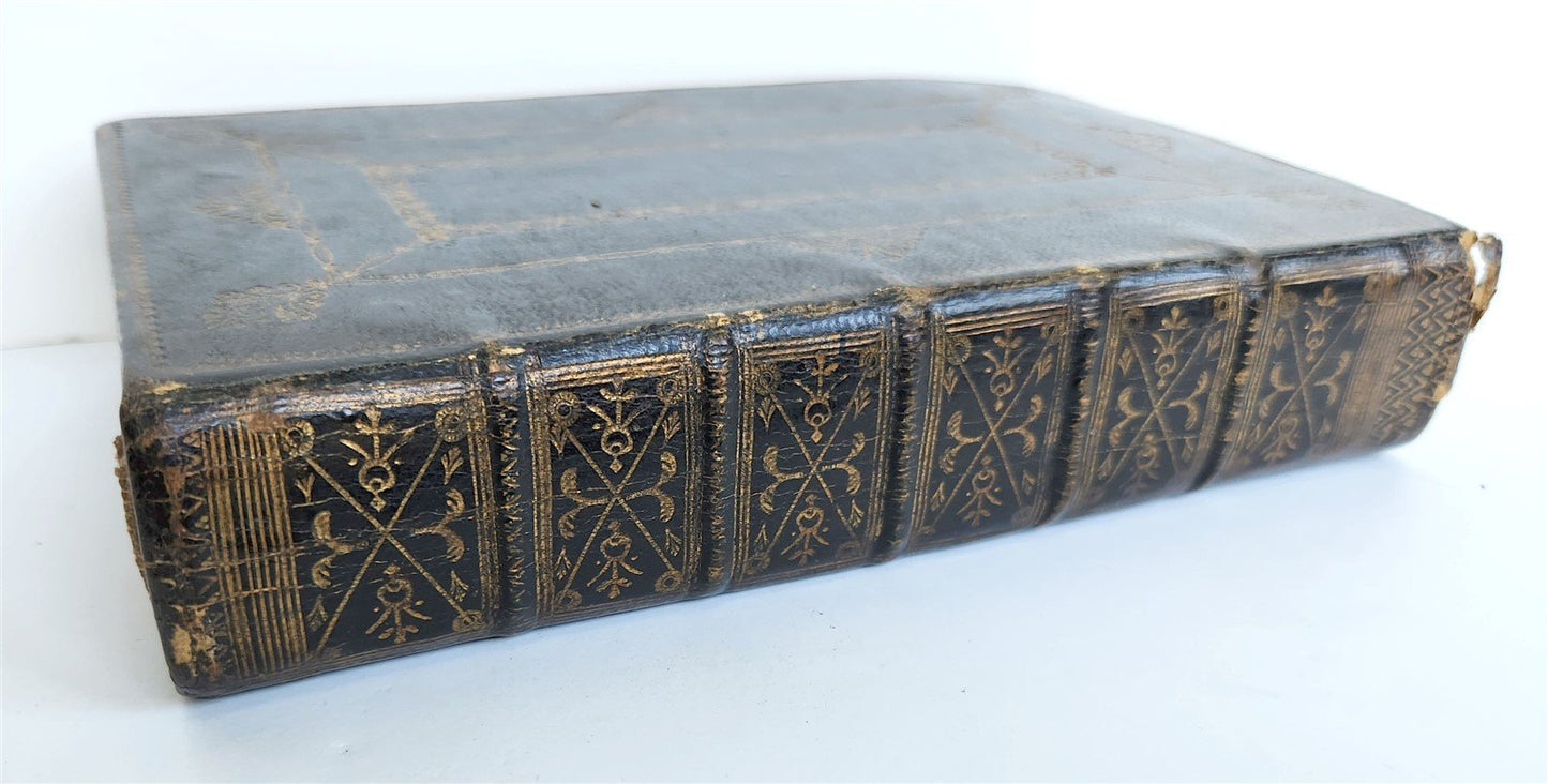 1758 BOOK of COMMON PRAYER & PSALMS of DAVID antique ORIGINAL BINDING