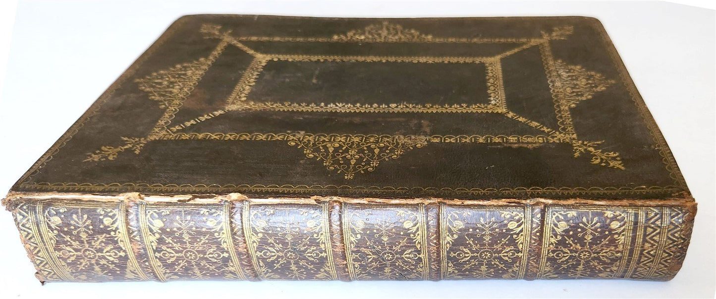 1754 BOOK of COMMON PRAYER & PSALMS of DAVID antique ORIGINAL BINDING