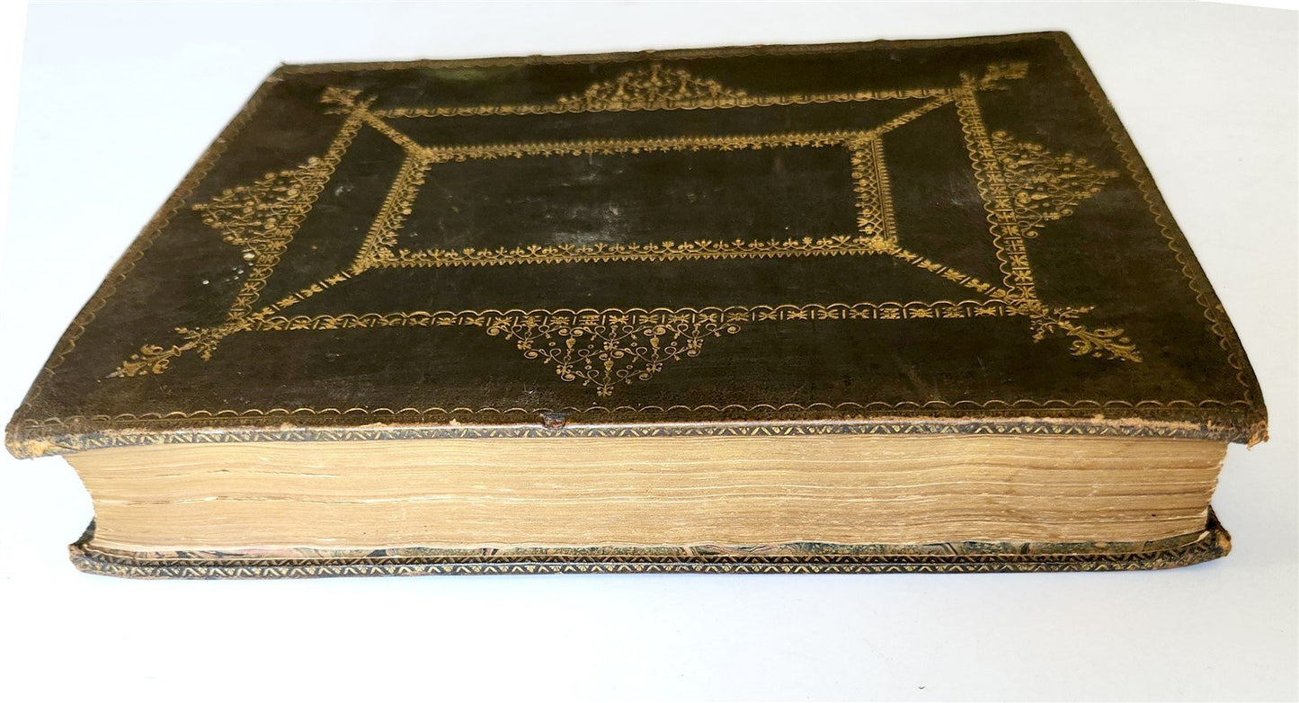 1754 BOOK of COMMON PRAYER & PSALMS of DAVID antique ORIGINAL BINDING
