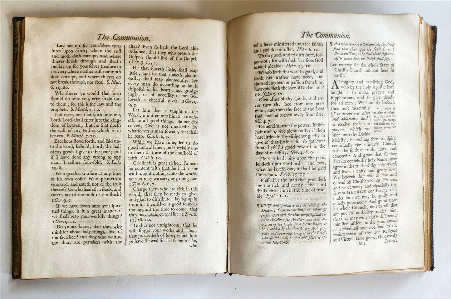 1754 BOOK of COMMON PRAYER & PSALMS of DAVID antique ORIGINAL BINDING
