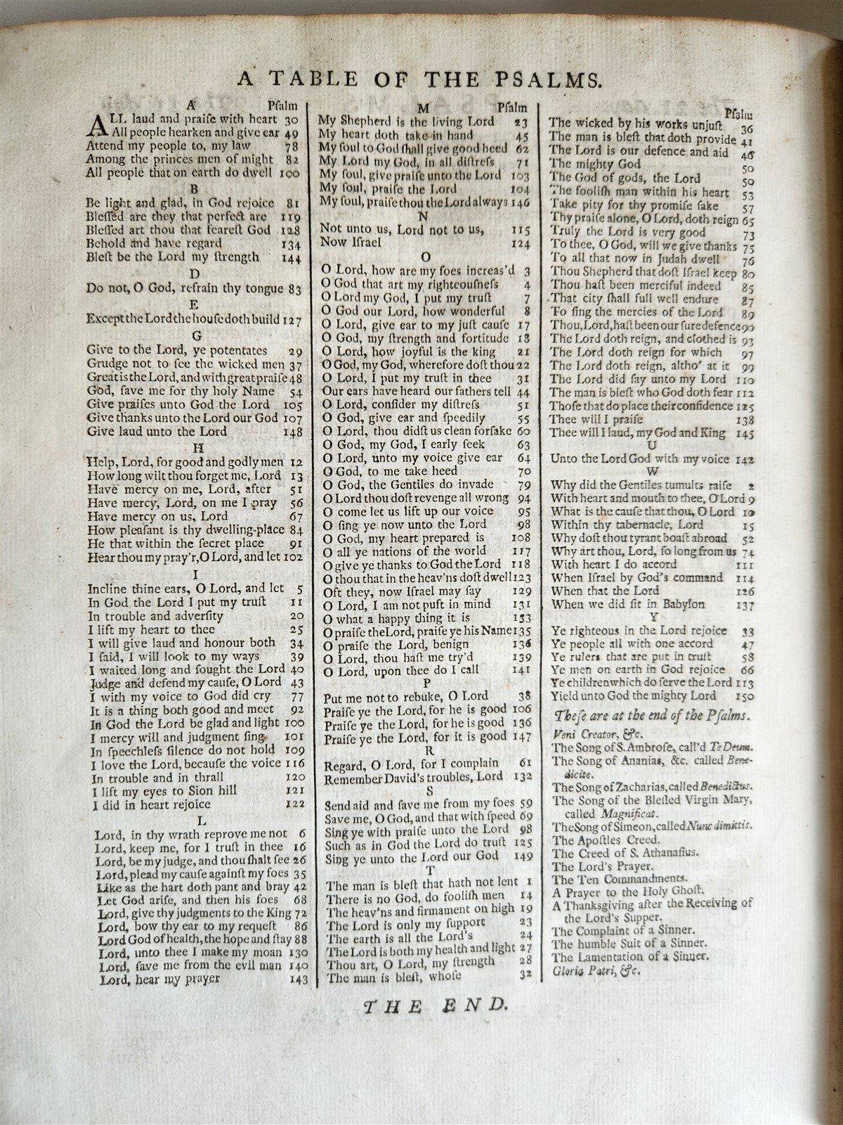 1754 BOOK of COMMON PRAYER & PSALMS of DAVID antique ORIGINAL BINDING