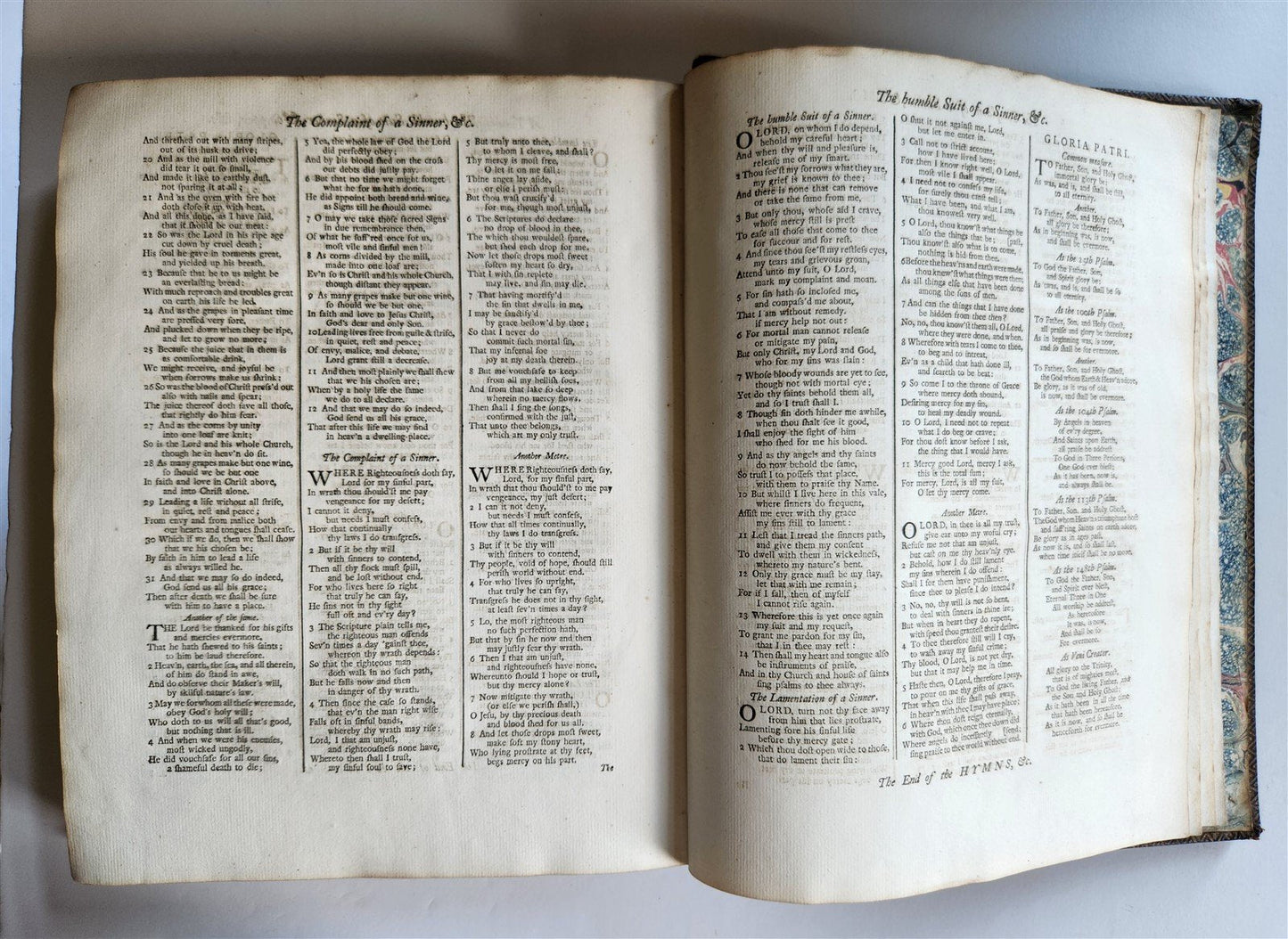 1754 BOOK of COMMON PRAYER & PSALMS of DAVID antique ORIGINAL BINDING