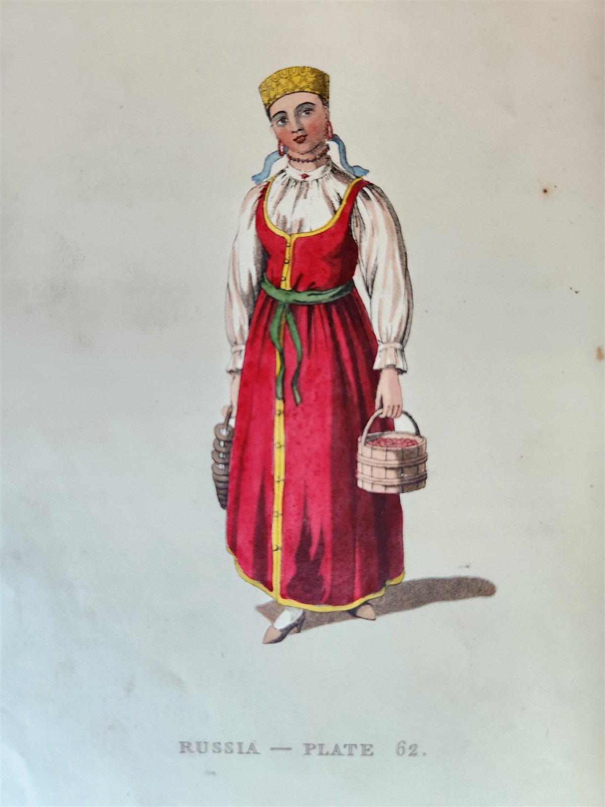 1814 PICTURESQUE REPRESENTATIONS DRESS & MANNERS of RUSSIANS antique 64 PLATES