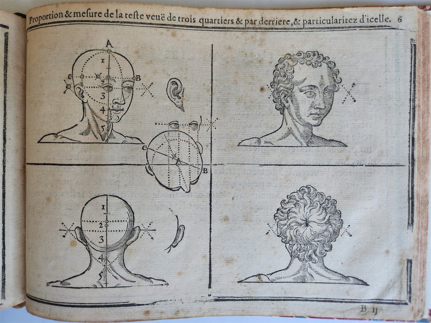 1676 DRAWING BOOK by Jean Cousin antique ILLUSTRATED w/ 33 MAGNIFICENT WOODCUTS