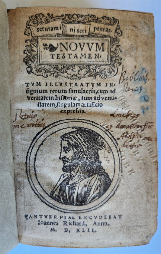 1542 BIBLE in LATIN ILLUSTRATED by Sebald Beham antique RARE POCKET SIZE BIBLIA